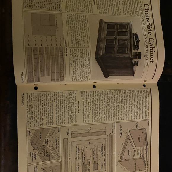 🎉5/$10🎉 Woodsmith magazine no 24 November / December 1982 chair-side cabinet - Picture 6 of 8